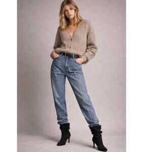 Vintage High-Waisted Tapered Jeans French Girl Style Size 29